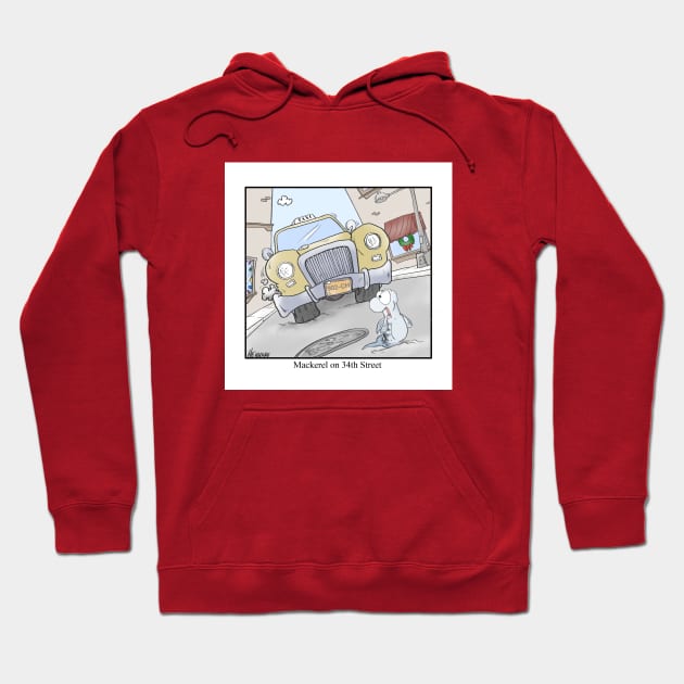 Mackerel on 34th Street Hoodie by Plan 9 Cartoons